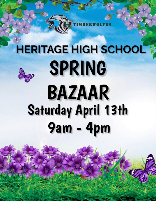 April 13, 2024 - Heritage High School Spring Bazaar