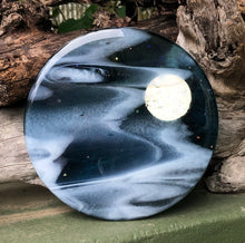 Load image into Gallery viewer, Silver Moon - Fused Glass Art Panel