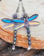 Load image into Gallery viewer, Dragonfly Beaded Earrings