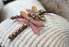 Load image into Gallery viewer, Dragonfly Beaded Earrings