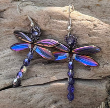 Load image into Gallery viewer, Dragonfly Beaded Earrings