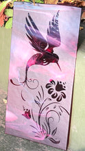 Load image into Gallery viewer, Thirsty Hummingbird - Fused Glass Art Panel