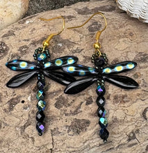 Load image into Gallery viewer, Dragonfly Beaded Earrings