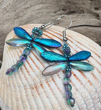 Load image into Gallery viewer, Dragonfly Beaded Earrings