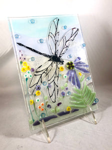 Dragonfly with Blooms