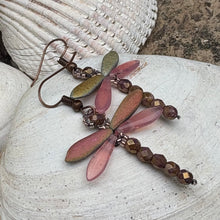 Load image into Gallery viewer, Dragonfly Beaded Earrings