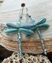 Load image into Gallery viewer, Dragonfly Beaded Earrings