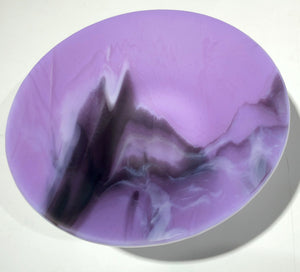 NeoLavender, Amethyst & White - 10” Fused Glass Bowl