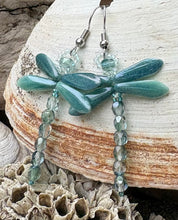 Load image into Gallery viewer, Dragonfly Beaded Earrings