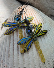 Load image into Gallery viewer, Dragonfly Beaded Earrings