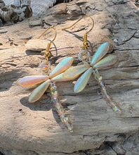 Load image into Gallery viewer, Dragonfly Beaded Earrings