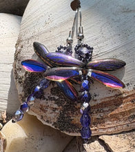 Load image into Gallery viewer, Dragonfly Beaded Earrings