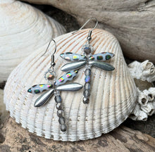 Load image into Gallery viewer, Dragonfly Beaded Earrings