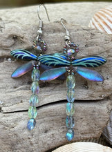 Load image into Gallery viewer, Dragonfly Beaded Earrings