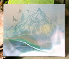 Load image into Gallery viewer, Misty Mountains Fused Glass Art Panel