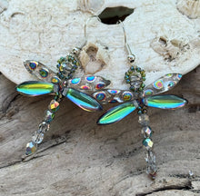 Load image into Gallery viewer, Dragonfly Beaded Earrings