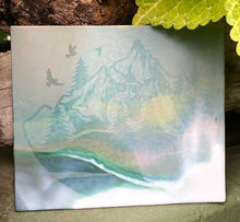 Load image into Gallery viewer, Misty Mountains Fused Glass Art Panel