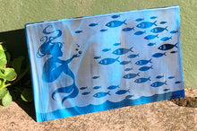Load image into Gallery viewer, Mermaid and Fish Fused Glass Art Panel