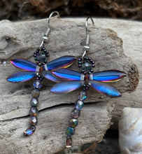 Load image into Gallery viewer, Dragonfly Beaded Earrings
