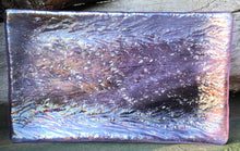 Load image into Gallery viewer, Textured Iridescent over Neo Lavender - Fused Glass Dish