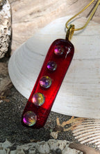 Load image into Gallery viewer, Bubbly Dichroic Column Pendant