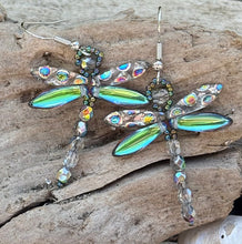 Load image into Gallery viewer, Dragonfly Beaded Earrings
