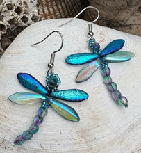 Load image into Gallery viewer, Dragonfly Beaded Earrings