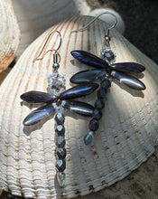 Load image into Gallery viewer, Dragonfly Beaded Earrings