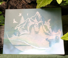 Load image into Gallery viewer, Misty Mountains Fused Glass Art Panel