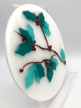 Load image into Gallery viewer, Aqua Holly and Berries - Fused Glass