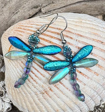 Load image into Gallery viewer, Dragonfly Beaded Earrings