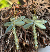 Load image into Gallery viewer, Dragonfly Beaded Earrings