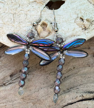 Load image into Gallery viewer, Dragonfly Beaded Earrings