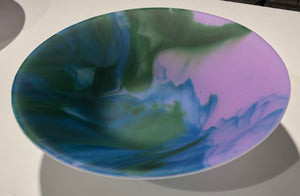 NeoLavender, Jade & Azure Blue Opal - 10” Fused Glass Bowl