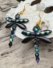Load image into Gallery viewer, Dragonfly Beaded Earrings
