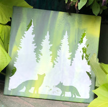 Load image into Gallery viewer, Northern Lights Fused Glass Art Panel