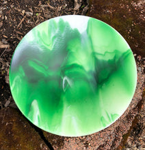 Load image into Gallery viewer, Kelly Green & White - 10” Fused Glass Bowl