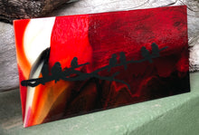 Load image into Gallery viewer, Sunset Birds Fused Glass Panel