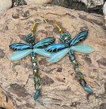 Load image into Gallery viewer, Dragonfly Beaded Earrings
