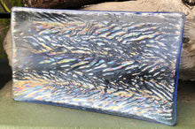 Load image into Gallery viewer, Textured Iridescent over Sapphire Blue - Fused Glass Dish