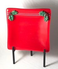 Load image into Gallery viewer, Fused Glass - Medium Holly Dish