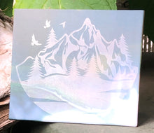 Load image into Gallery viewer, Misty Mountains Fused Glass Art Panel