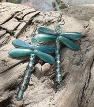 Load image into Gallery viewer, Dragonfly Beaded Earrings