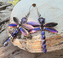 Load image into Gallery viewer, Dragonfly Beaded Earrings