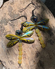 Load image into Gallery viewer, Dragonfly Beaded Earrings
