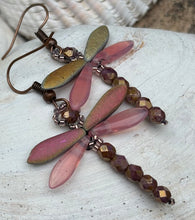 Load image into Gallery viewer, Dragonfly Beaded Earrings