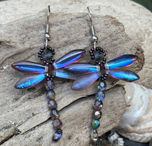 Load image into Gallery viewer, Dragonfly Beaded Earrings