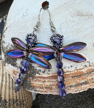 Load image into Gallery viewer, Dragonfly Beaded Earrings