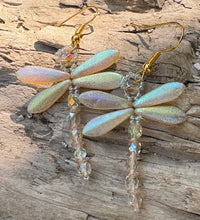 Load image into Gallery viewer, Dragonfly Beaded Earrings