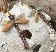 Load image into Gallery viewer, Dragonfly Beaded Earrings